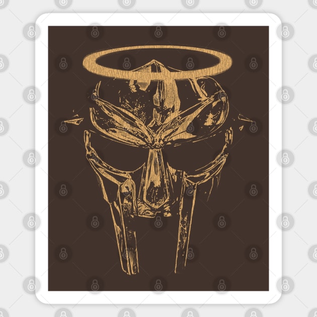 MF Doom Mask Angel Brown Magnet by Hoki Tross Creative